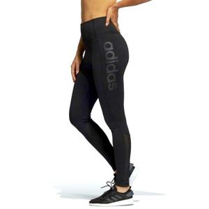 Adidas Climalite High-rise Logo Mesh Leggings